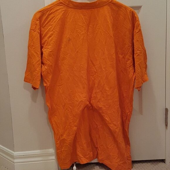 Vintage orange top woman XL tee 100% cotton - Picture 5 of 6